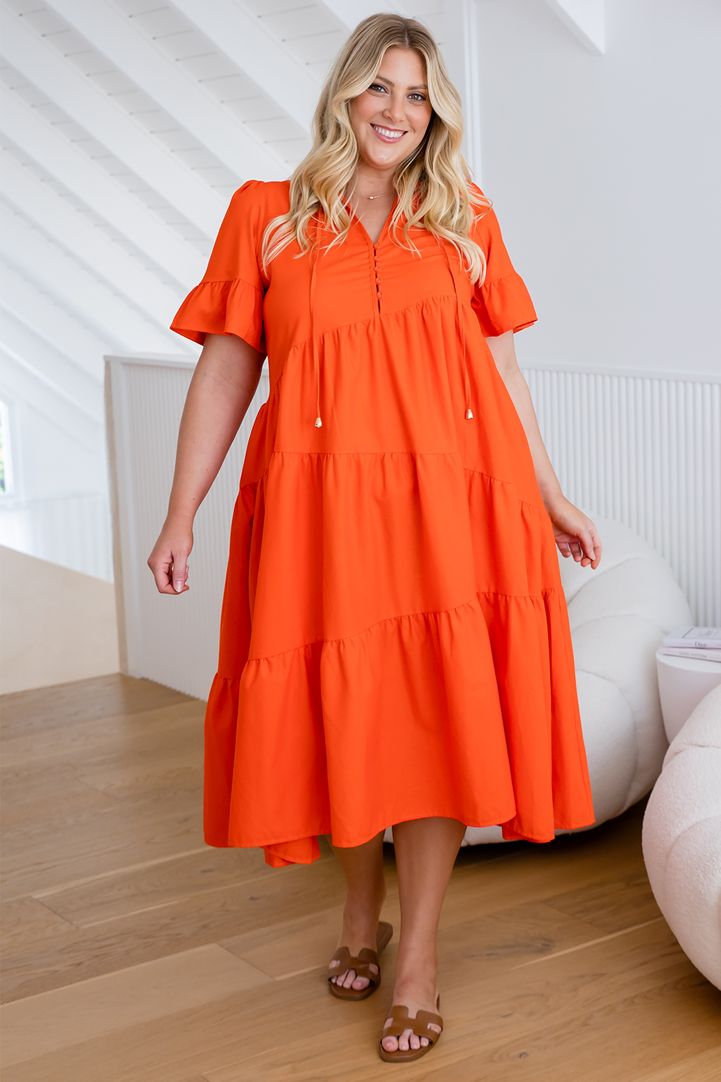 Plus orange dress hotsell