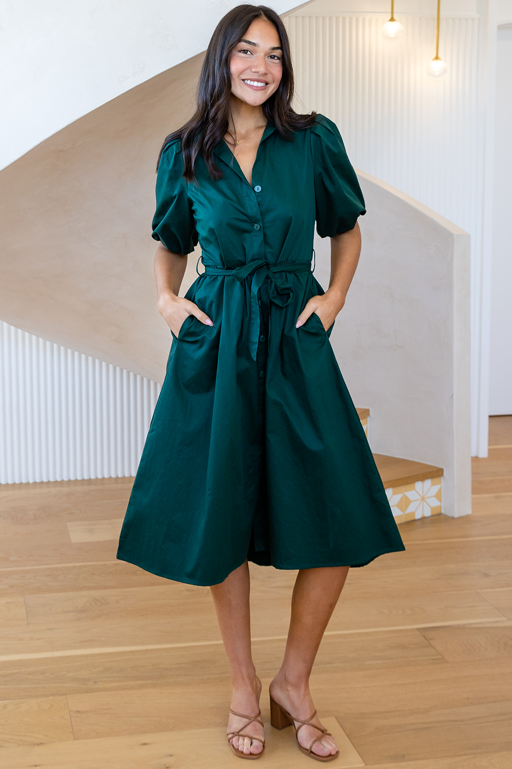 Emerald midi dress hotsell