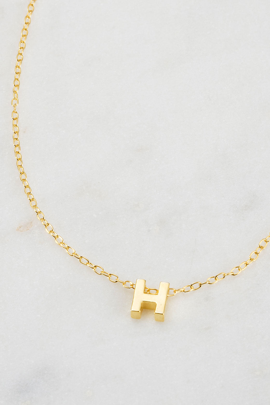 H shop letter necklace