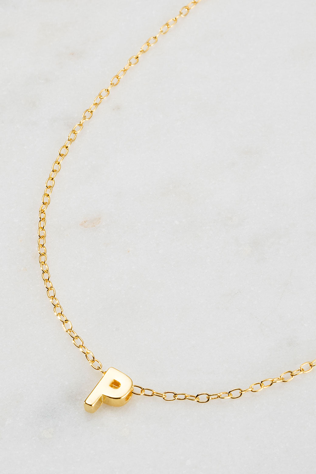 P necklace online gold