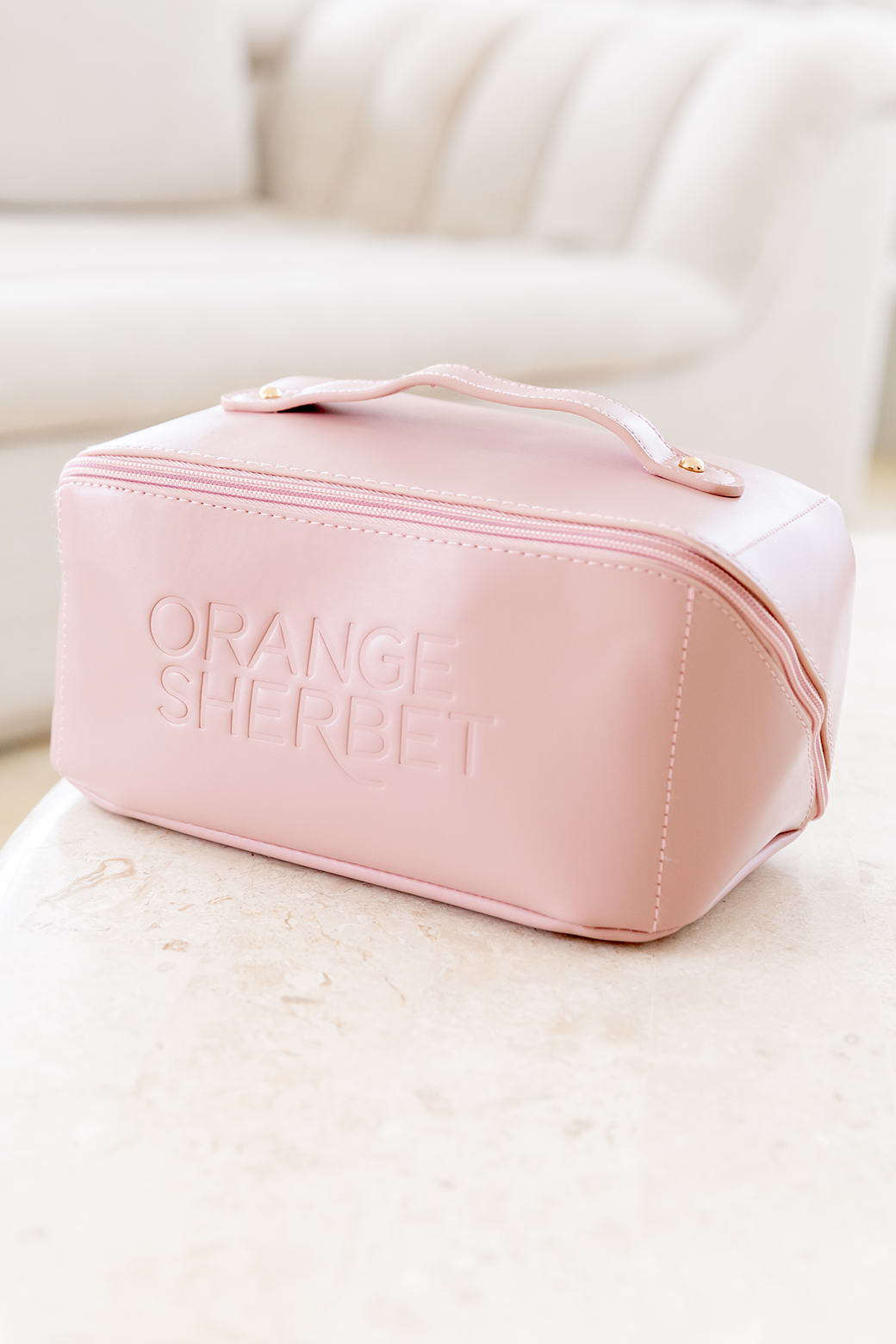 Orange Sherbet Cosmetic Fold Out Bag Blush