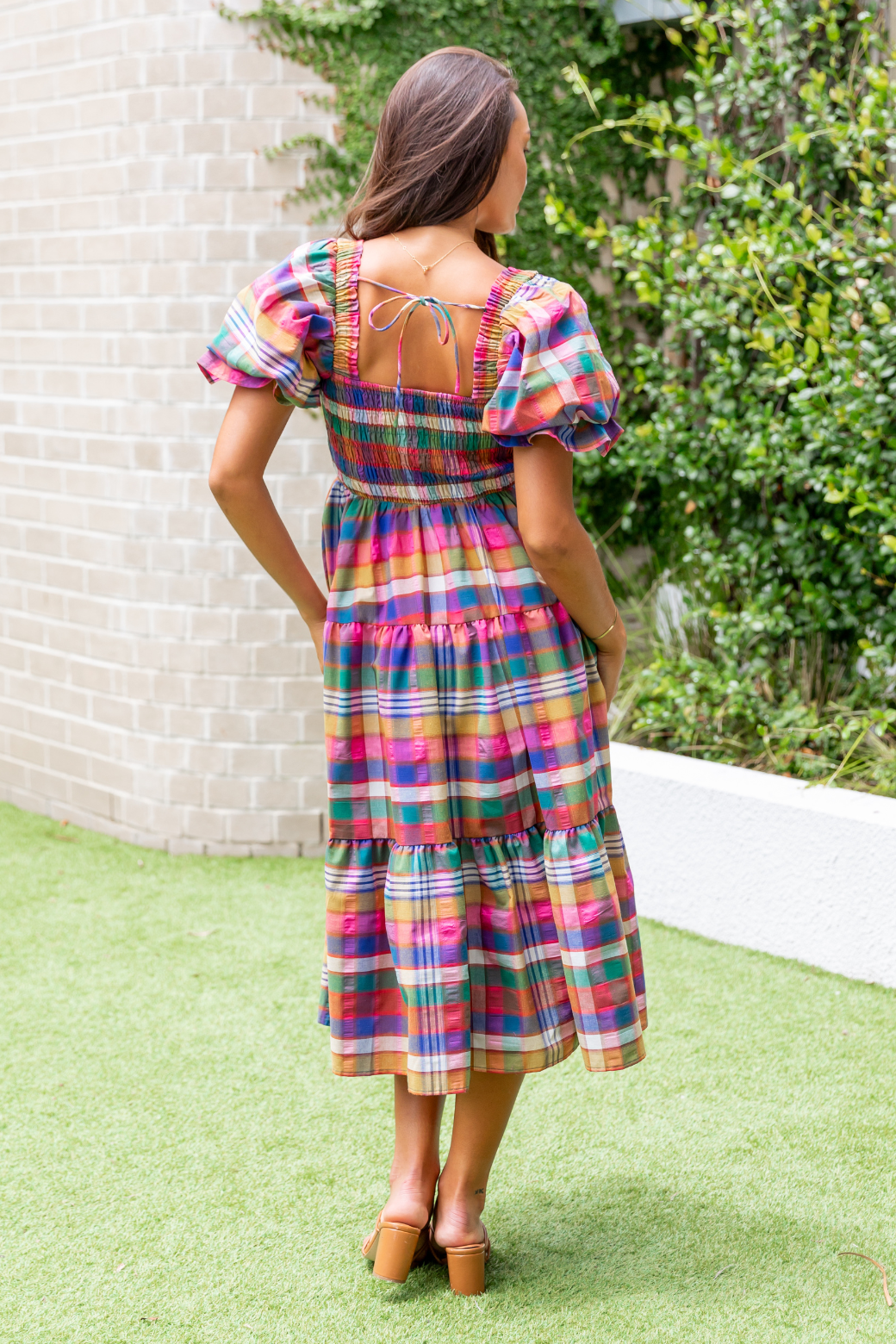 Shiloh Midi Dress Colourful Lachlan Check