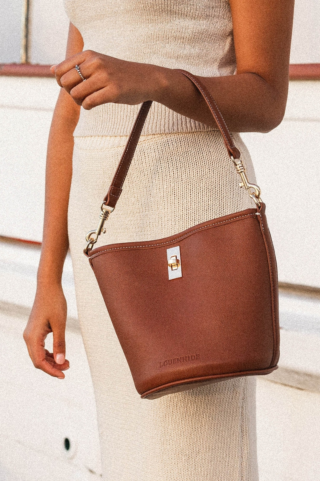 Louenhide Saba Bucket Bag Tan