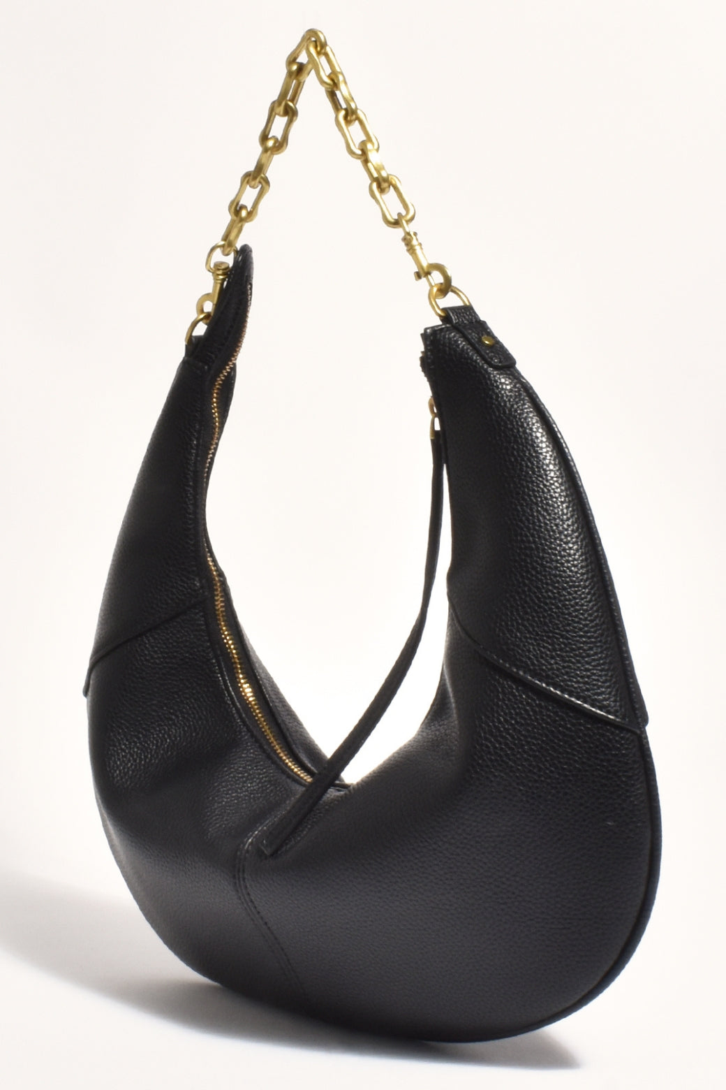 Adorne Pia Hobo Chain Handbag Black