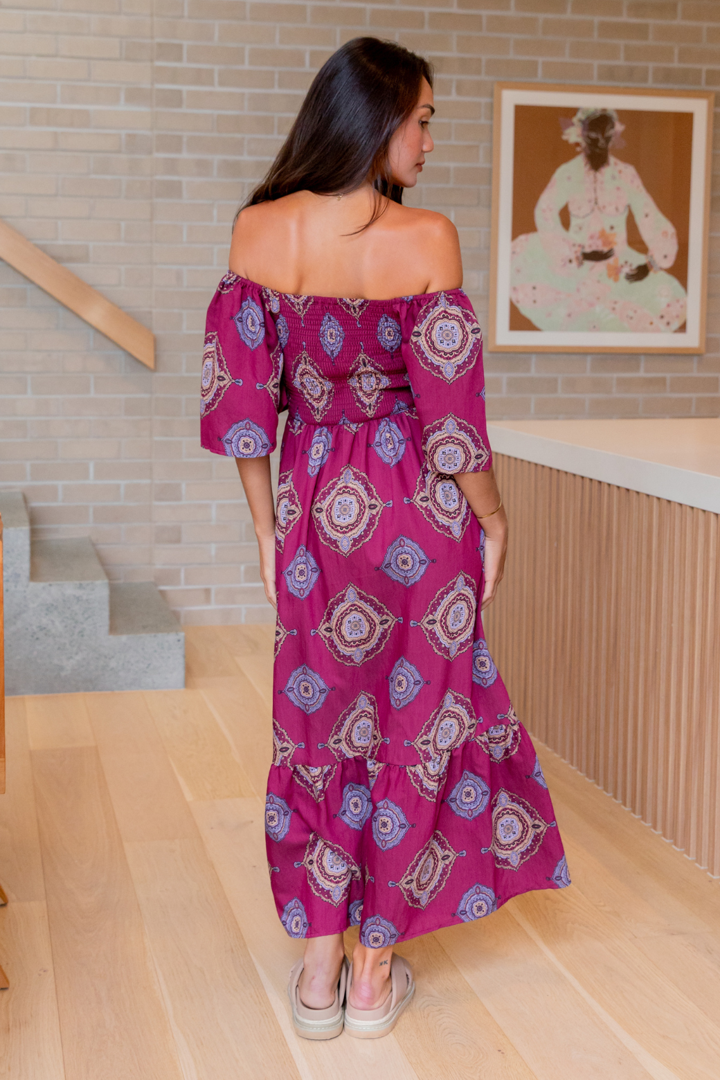 Renee Maxi Dress Zara Print Berry