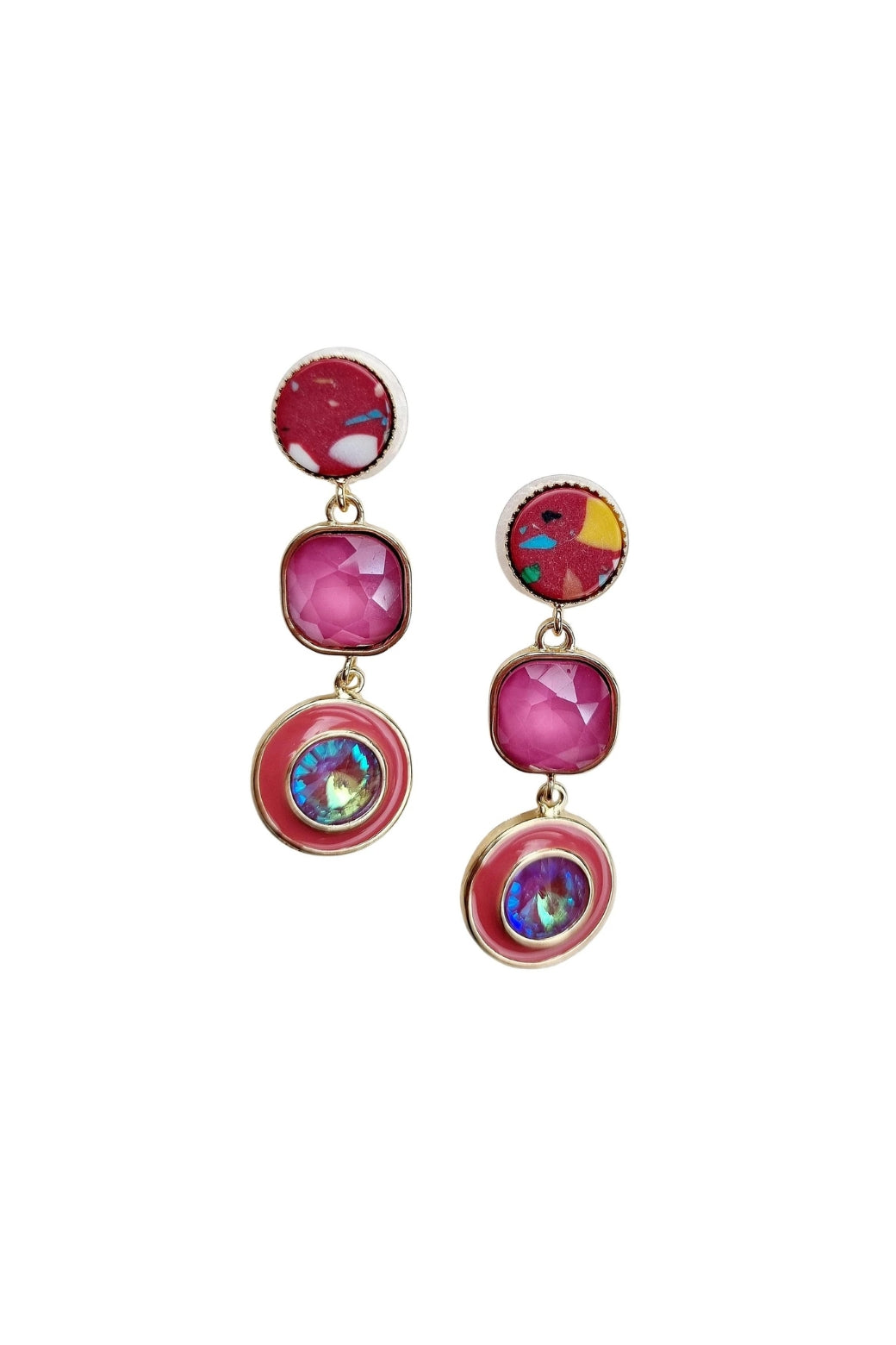 Zoda Kirsten Gem Earring Pink