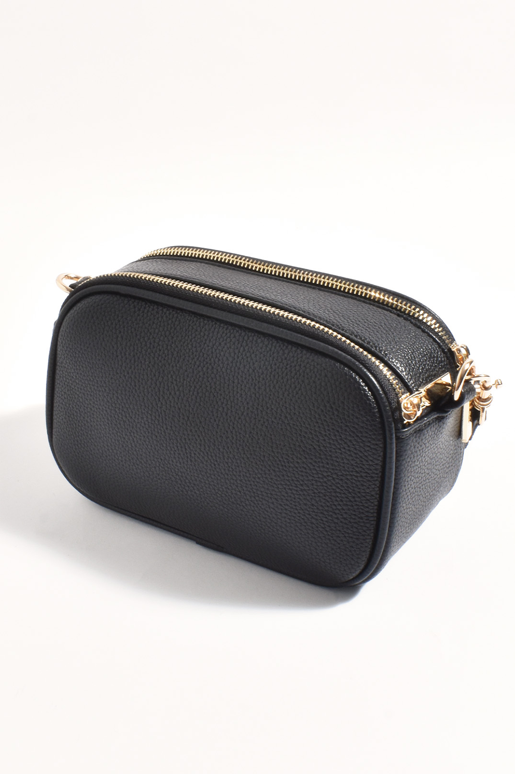 Adorne Percy Weave Crossbody Bag Black