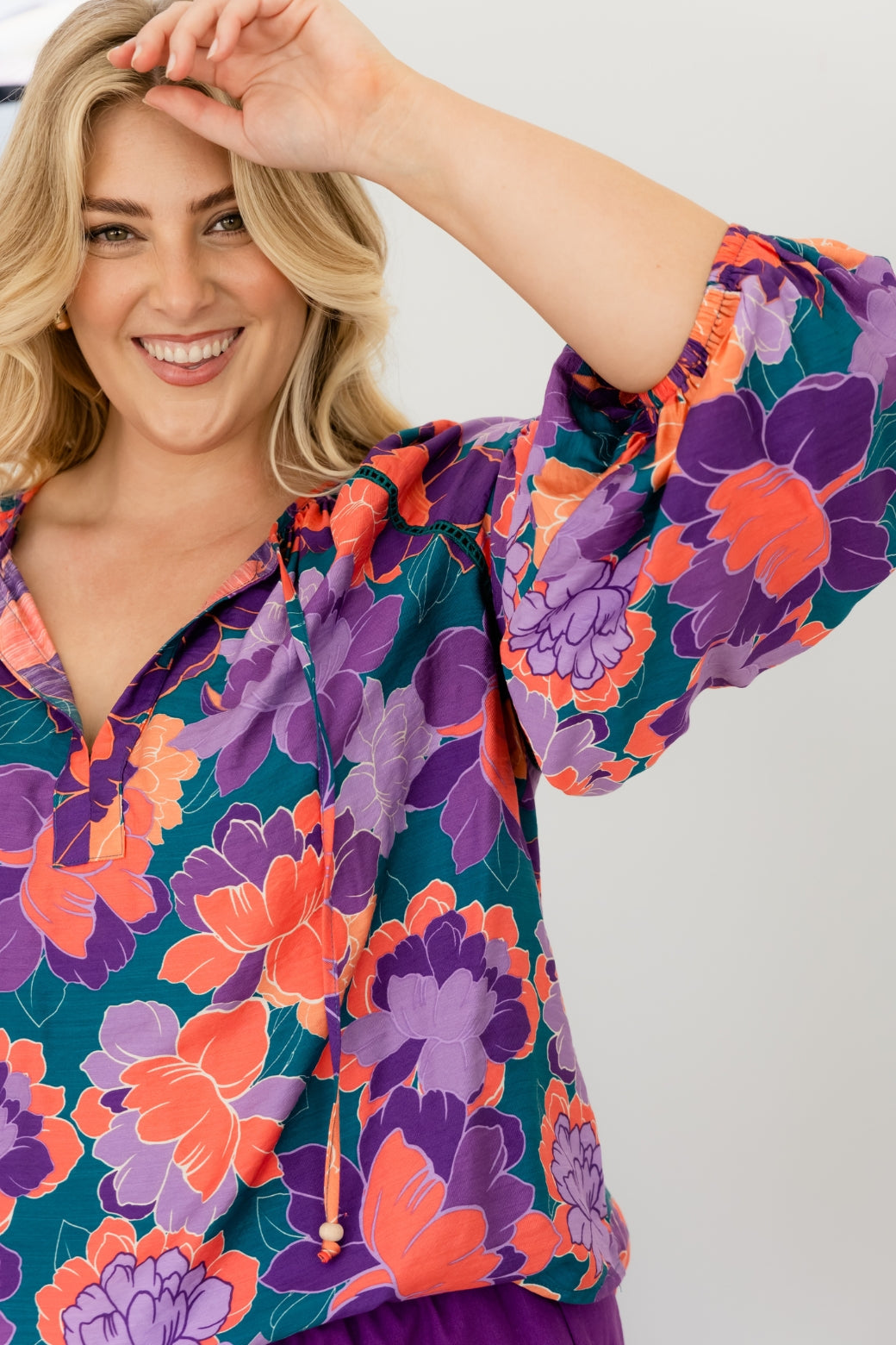 Angela Blouse Milan Floral Print