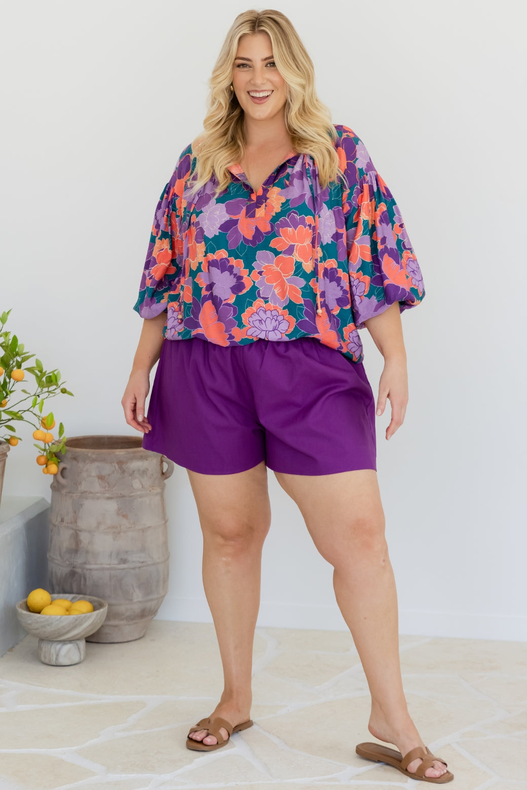 Angela Blouse Milan Floral Print