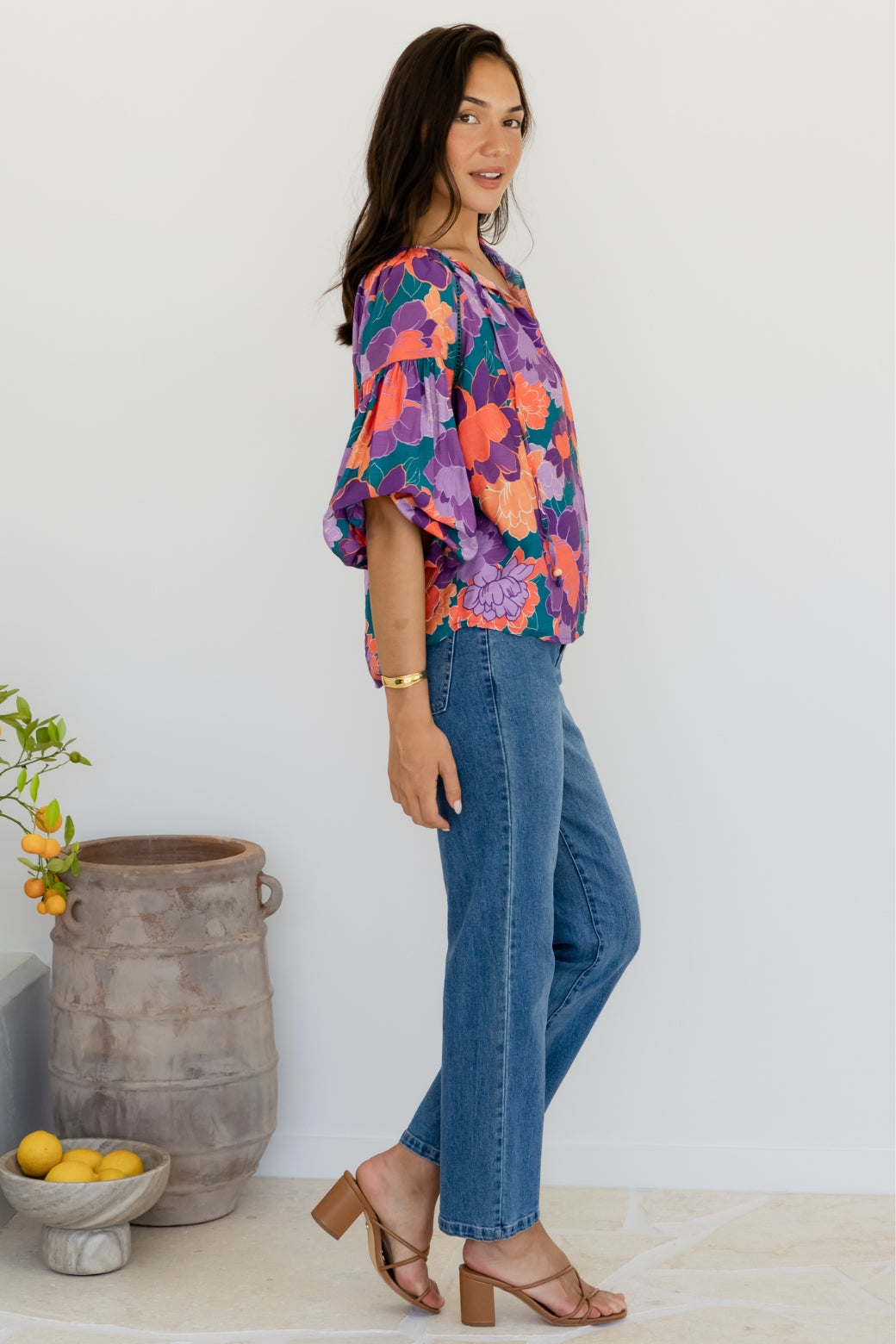 Angela Blouse Milan Floral Print