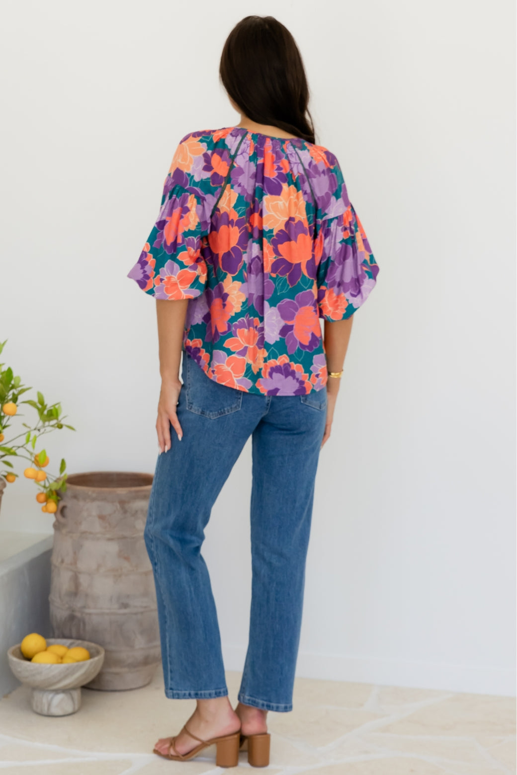 Angela Blouse Milan Floral Print