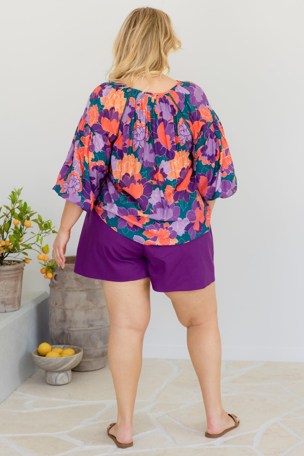 Angela Blouse Milan Floral Print