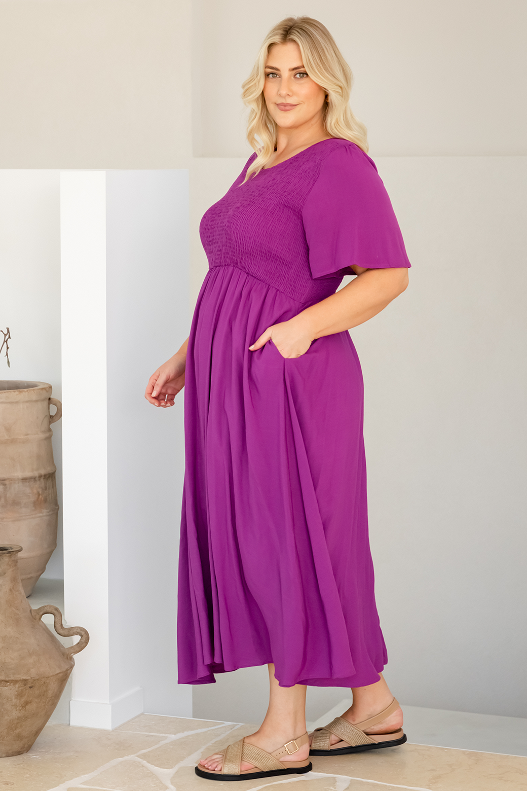 Annalee Midi Dress Orchid