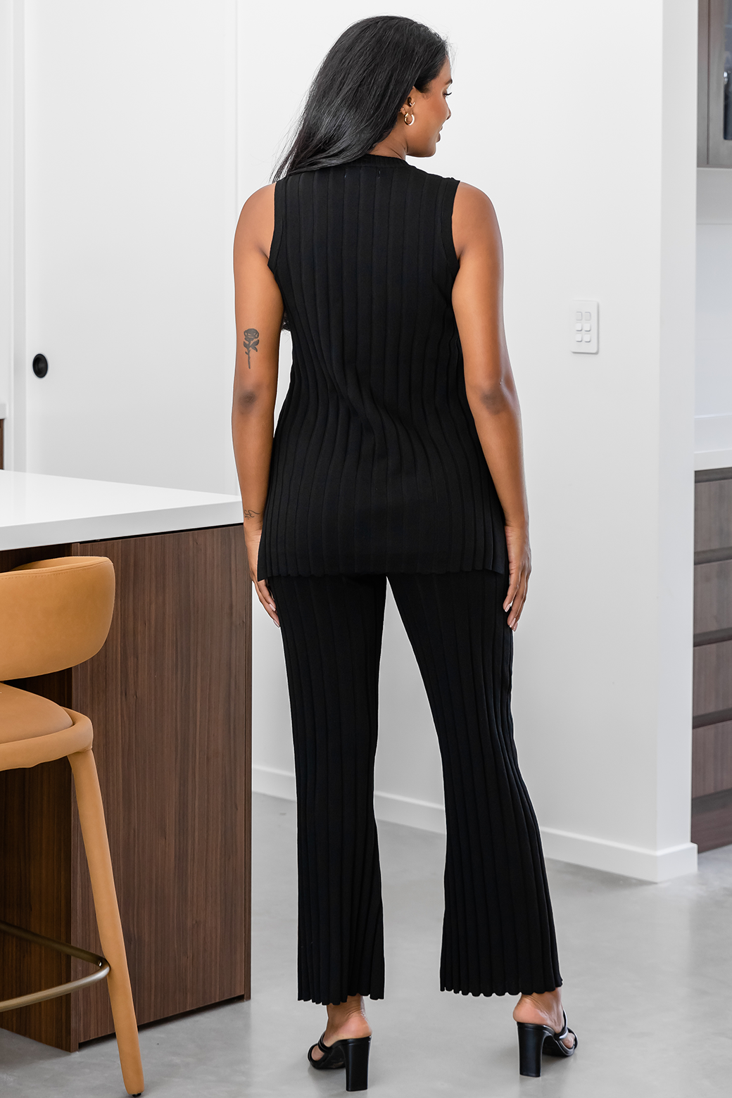 FINAL SALE | Stevie Knitted Pant Black