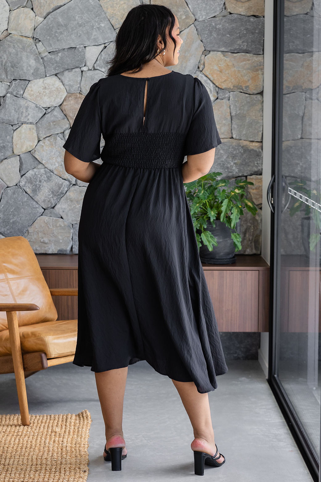 Candace Midi Dress Black