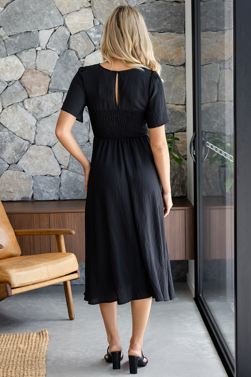 Candace Midi Dress Black