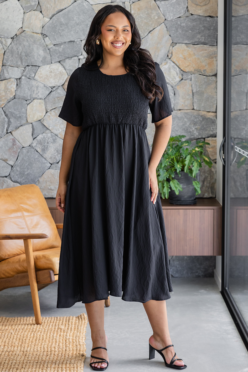 Candace Midi Dress Black