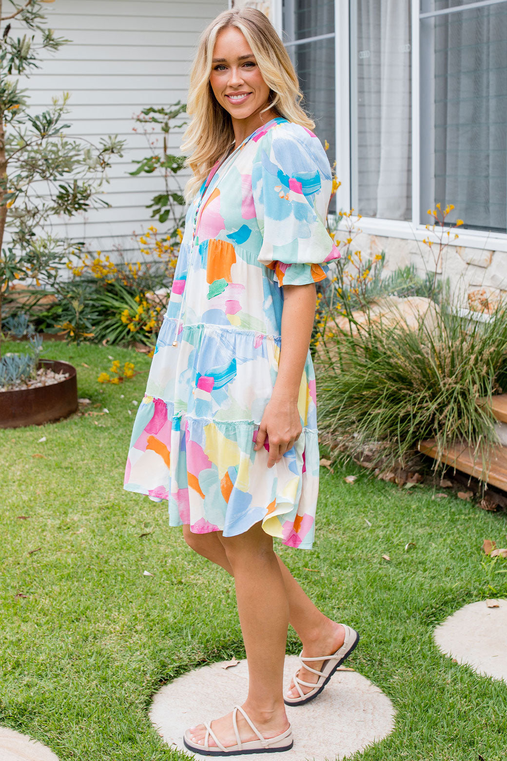 Oasis tiered clearance dress