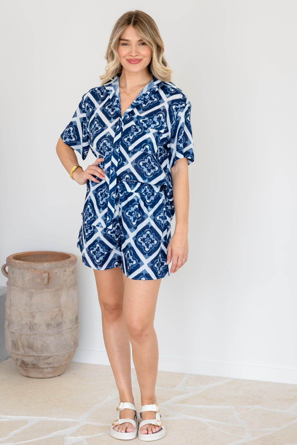 Delta Shirt Alara Print Navy