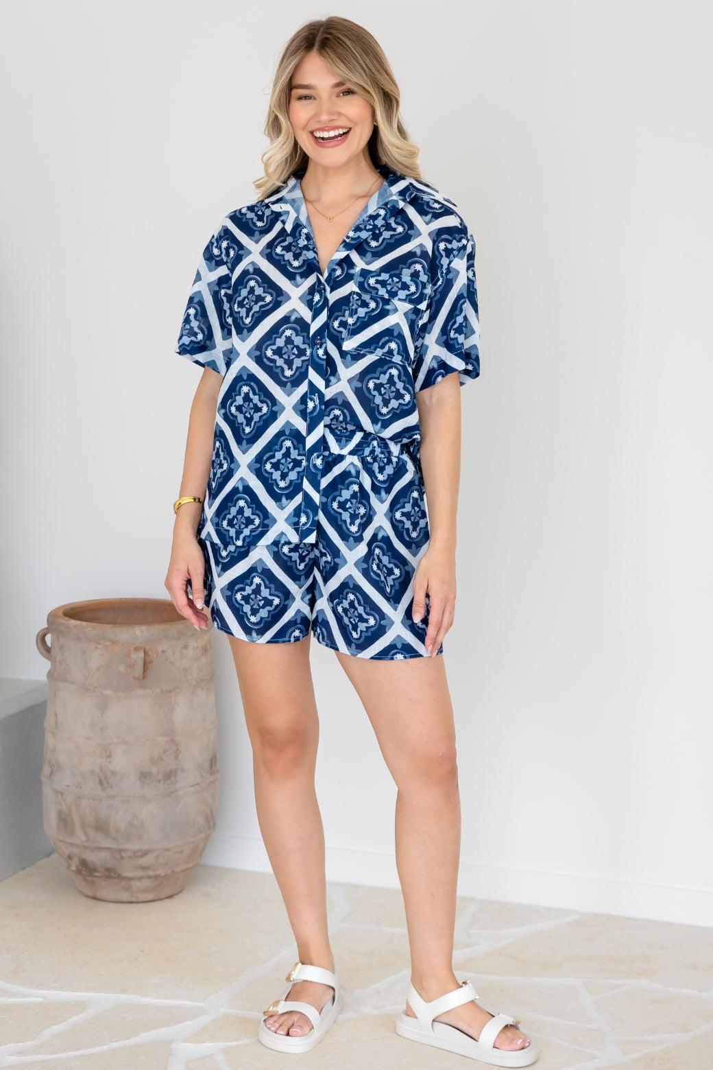 Delta Shirt Alara Print Navy