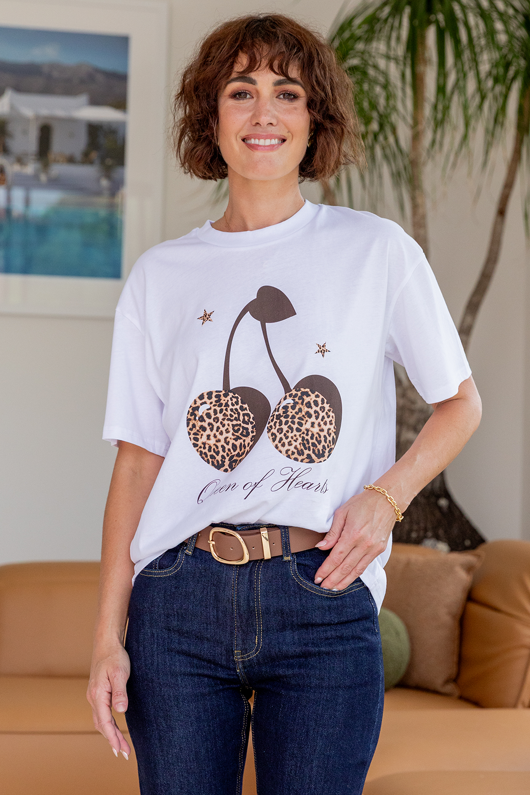 Destiny Leopard Cherries Graphic Tee