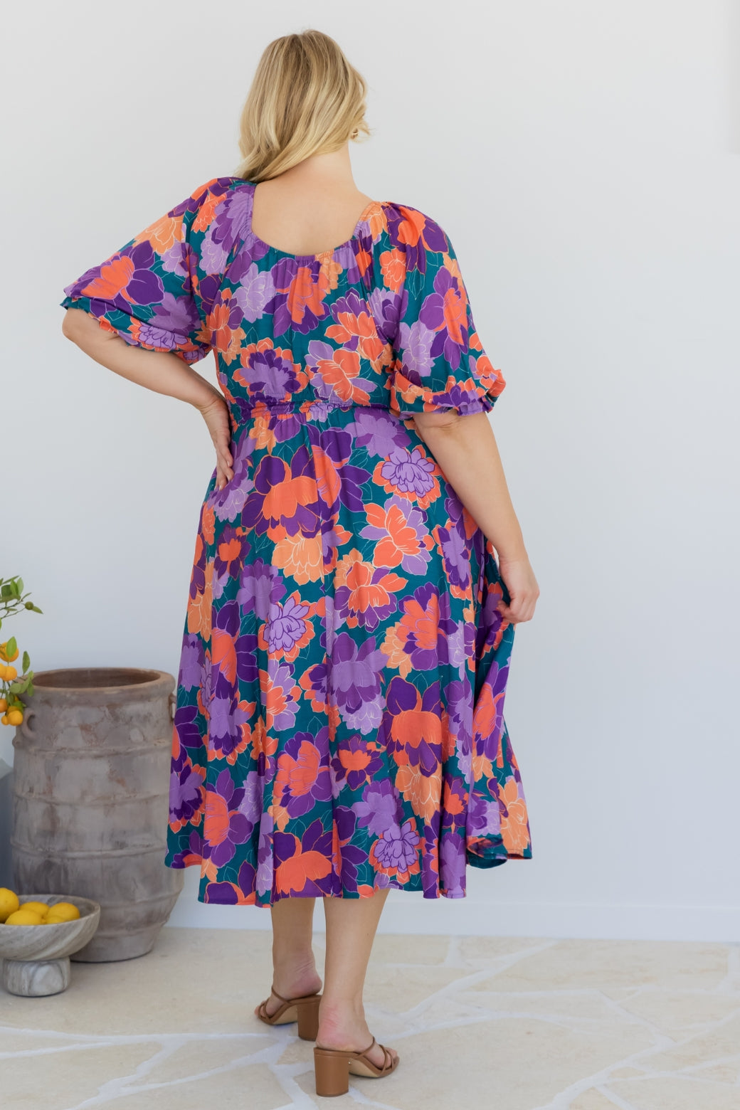 Jade Midi Dress Milan Floral Print