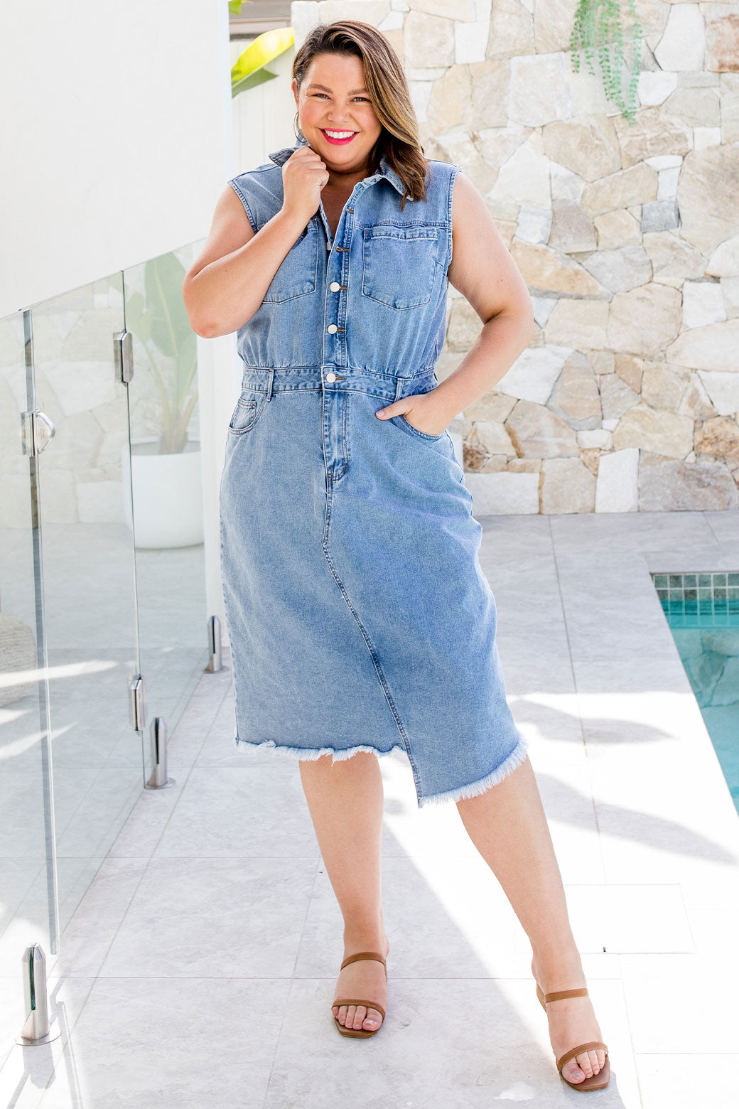 The Plus Size Denim Dress — 3rd and High