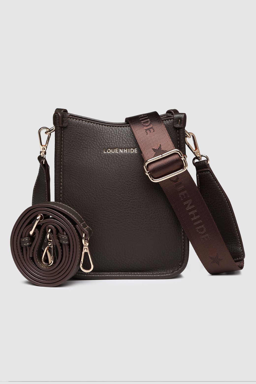 Louenhide Parker Phone Crossbody Bag Chocolate