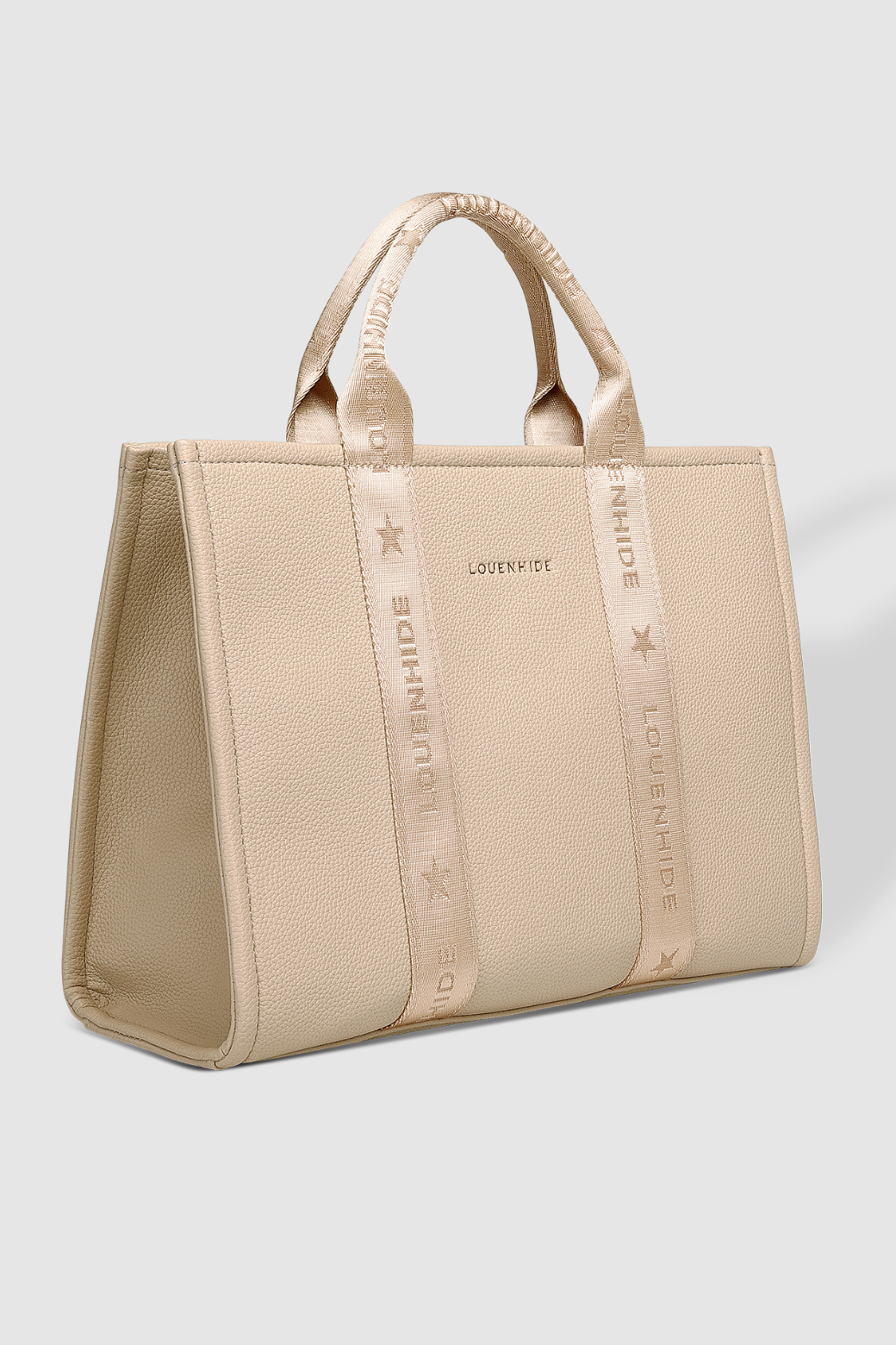 Louenhide Manhattan Logo Tote Bag Biscotti