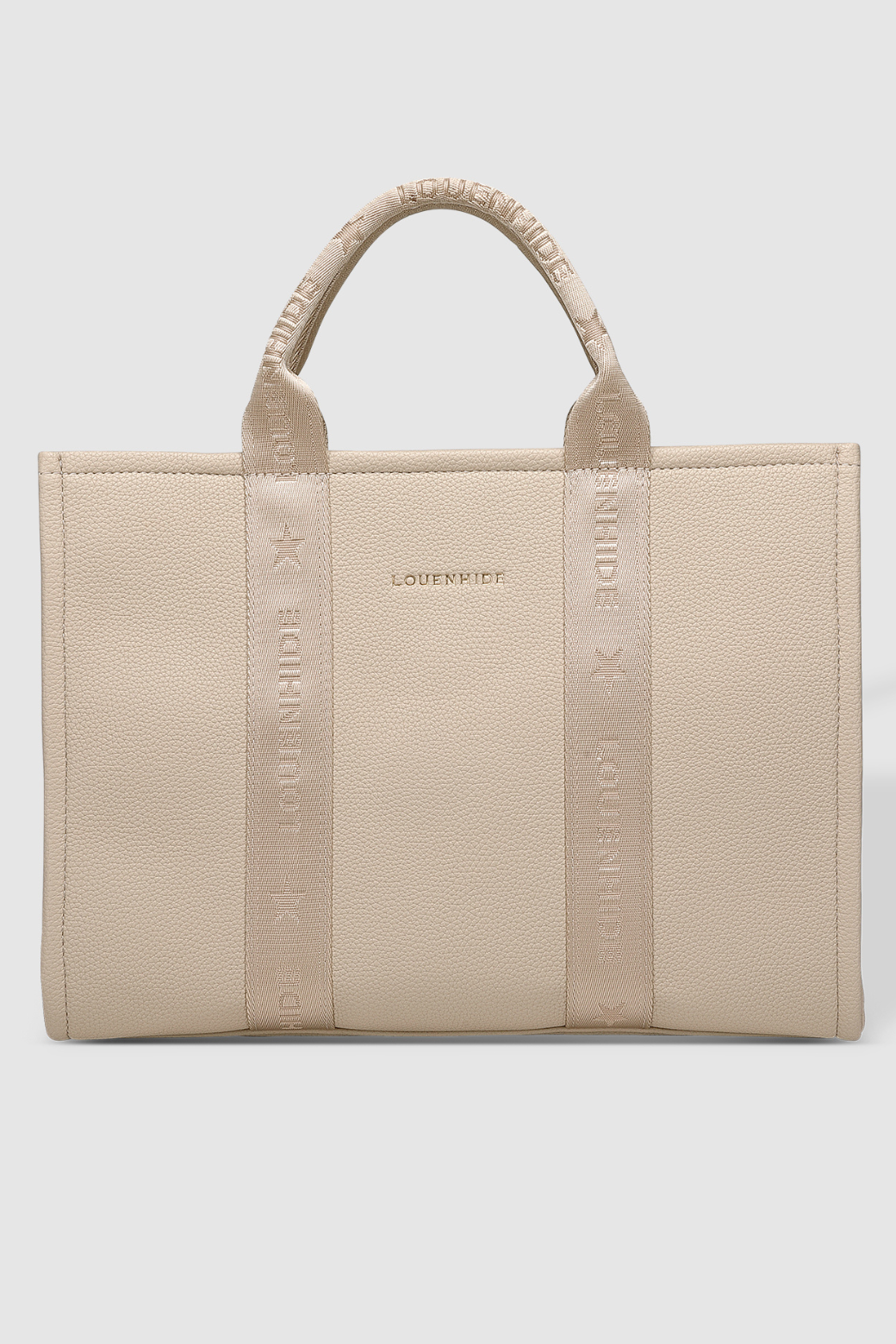 Louenhide Manhattan Logo Tote Bag Biscotti