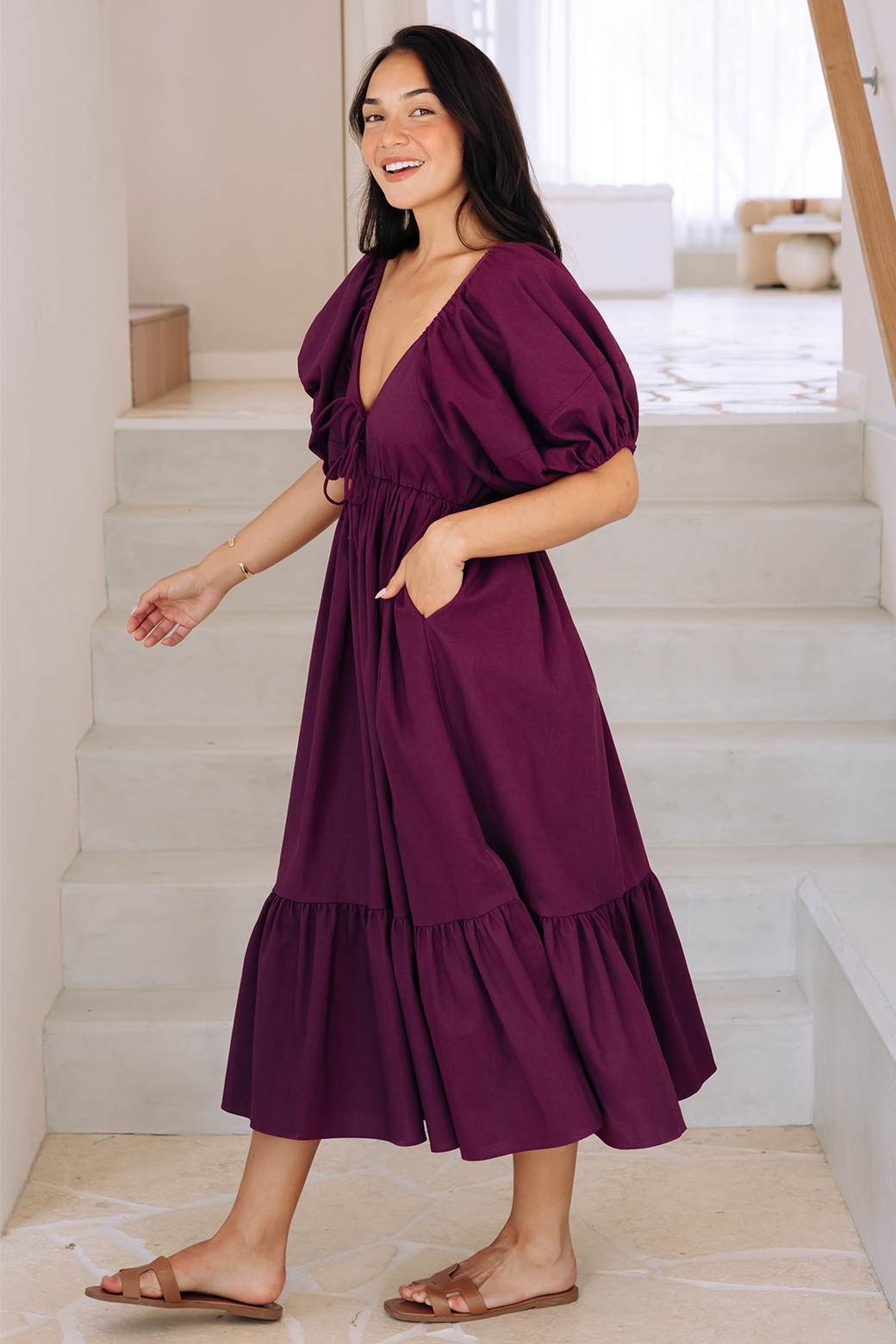 Mikayla Midi Dress Orchid