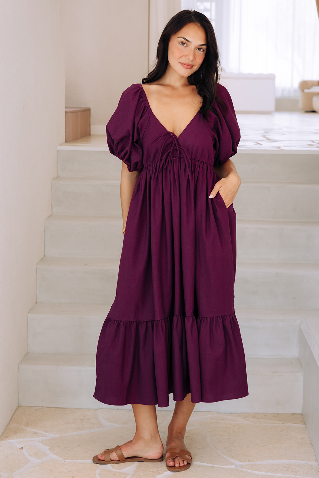 Mikayla Midi Dress Orchid