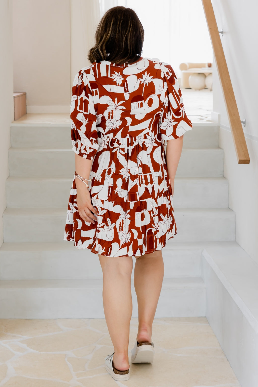 Paige Dress Thessa Print Rust