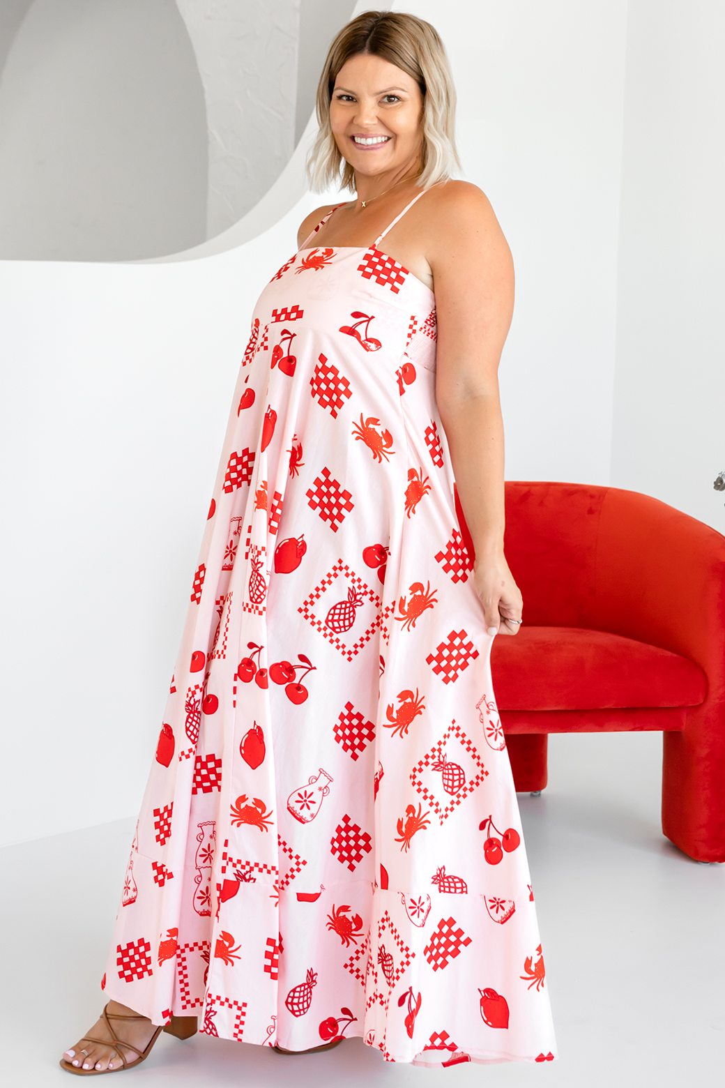 Portafino Maxi Dress Mon Cheri Print