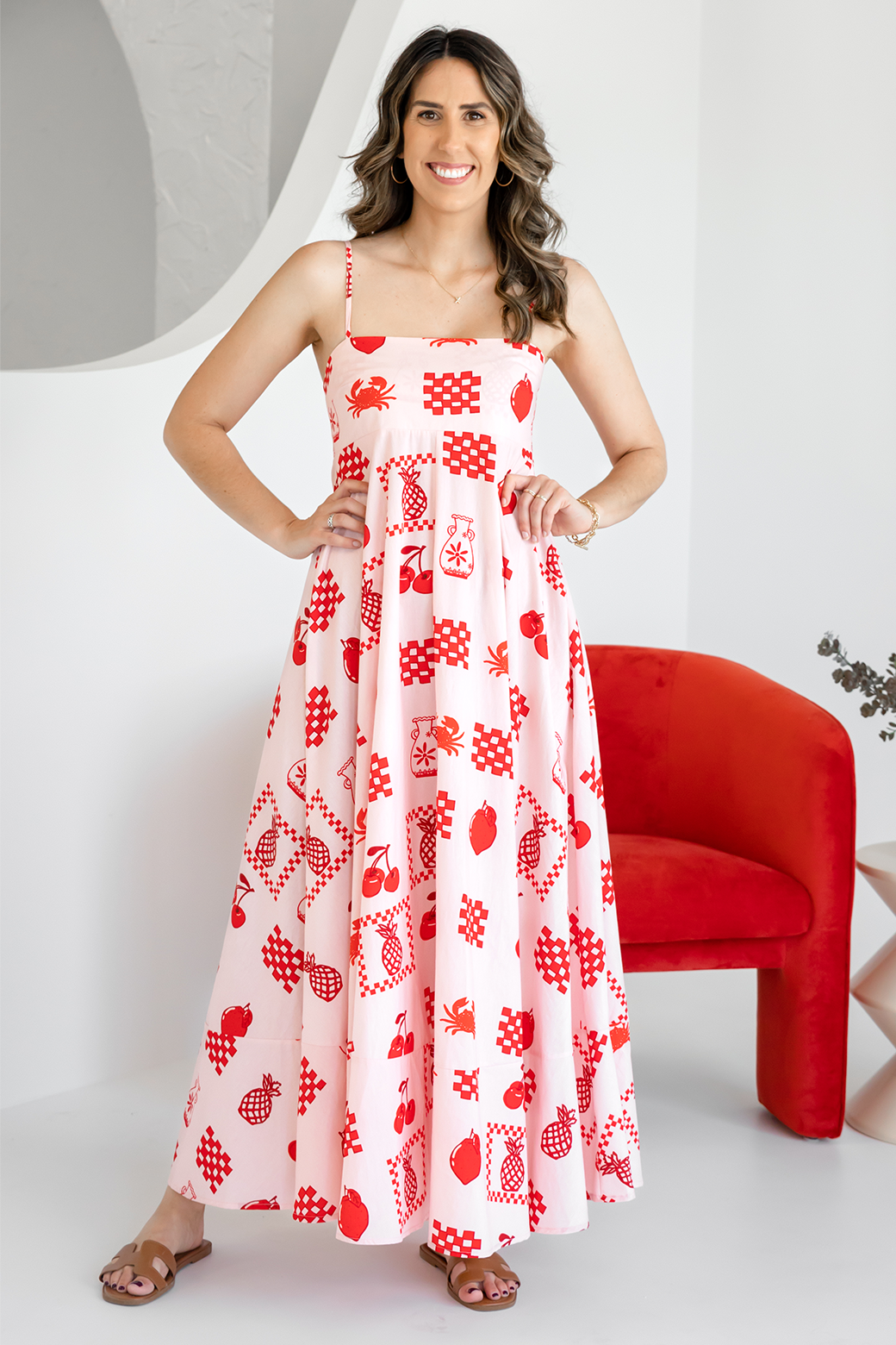 Portafino Maxi Dress Mon Cheri Print