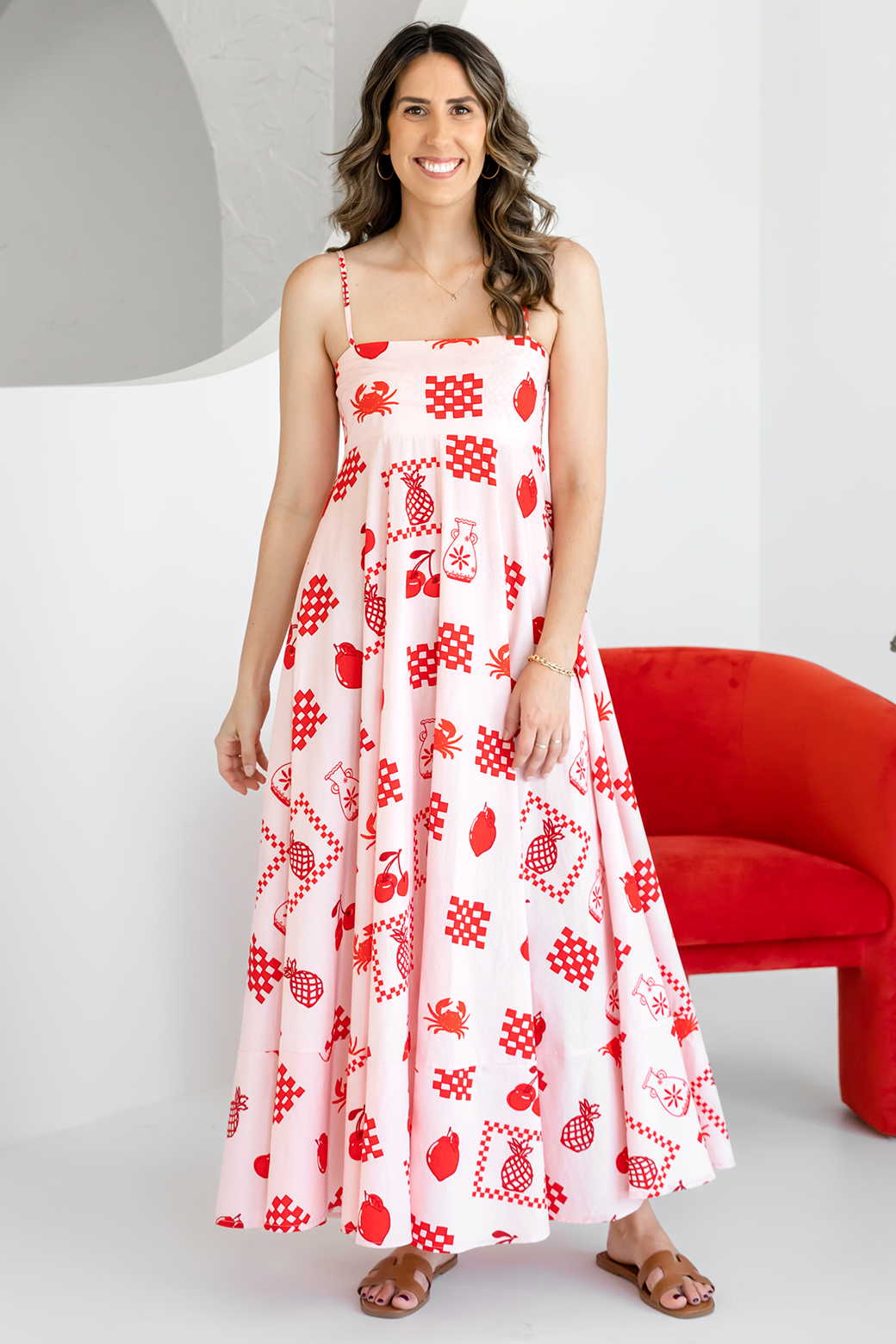 Portafino Maxi Dress Mon Cheri Print