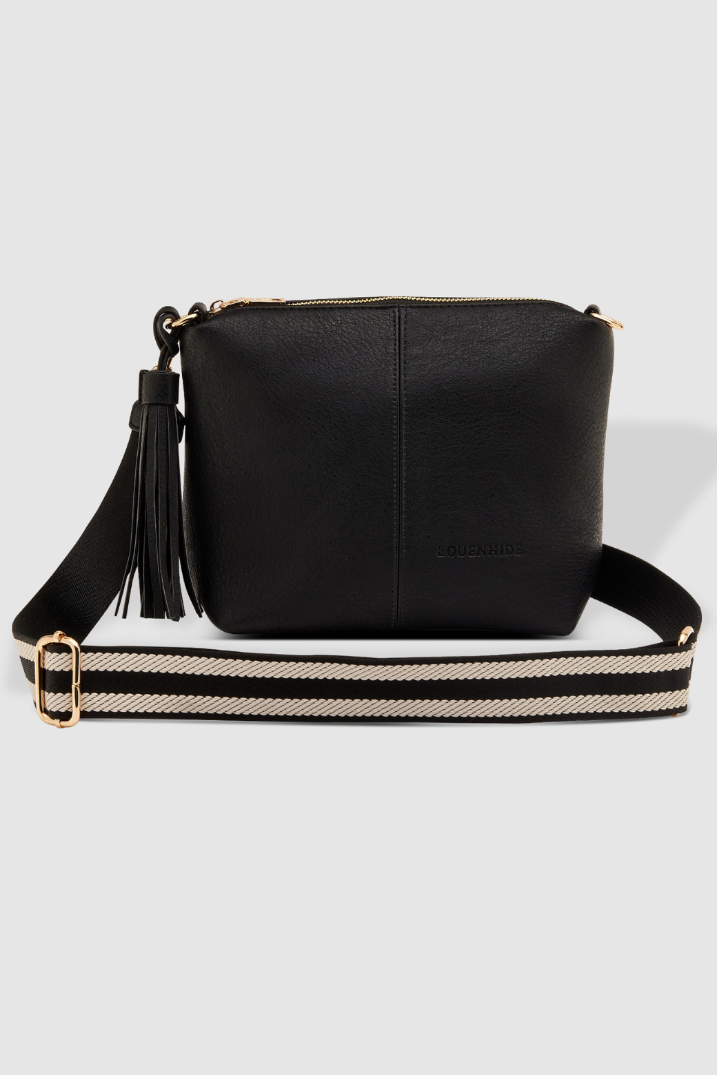 Louenhide Kasey Stripe Crossbody Bag Black