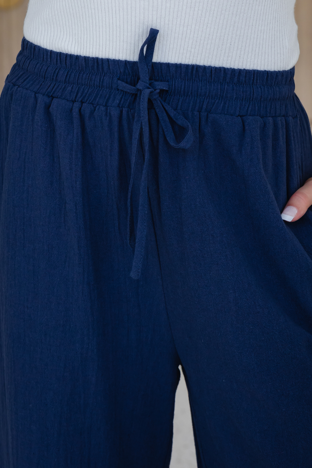 Sammy Drawstring Pants Navy