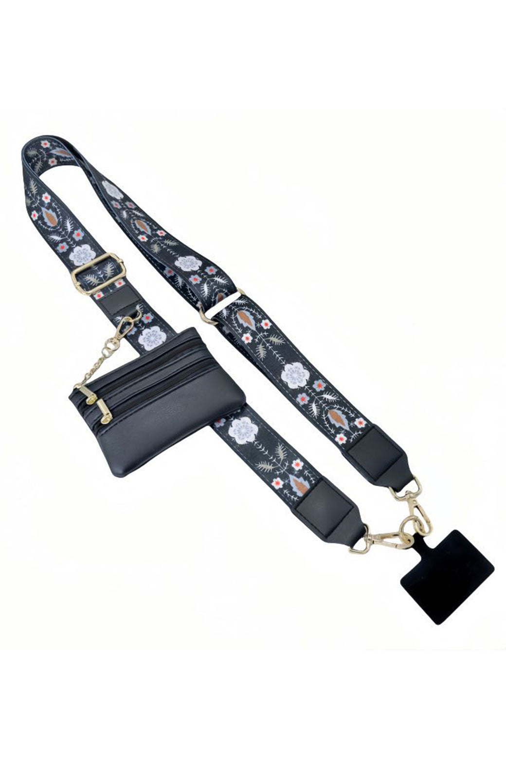 Orange Sherbet Phone & Bag Strap + Coin Purse Bloom Black/Navy