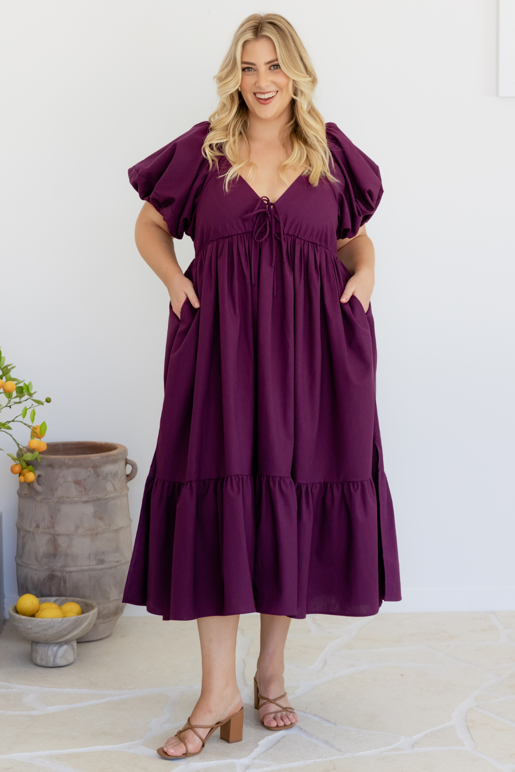 Mikayla Midi Dress Orchid