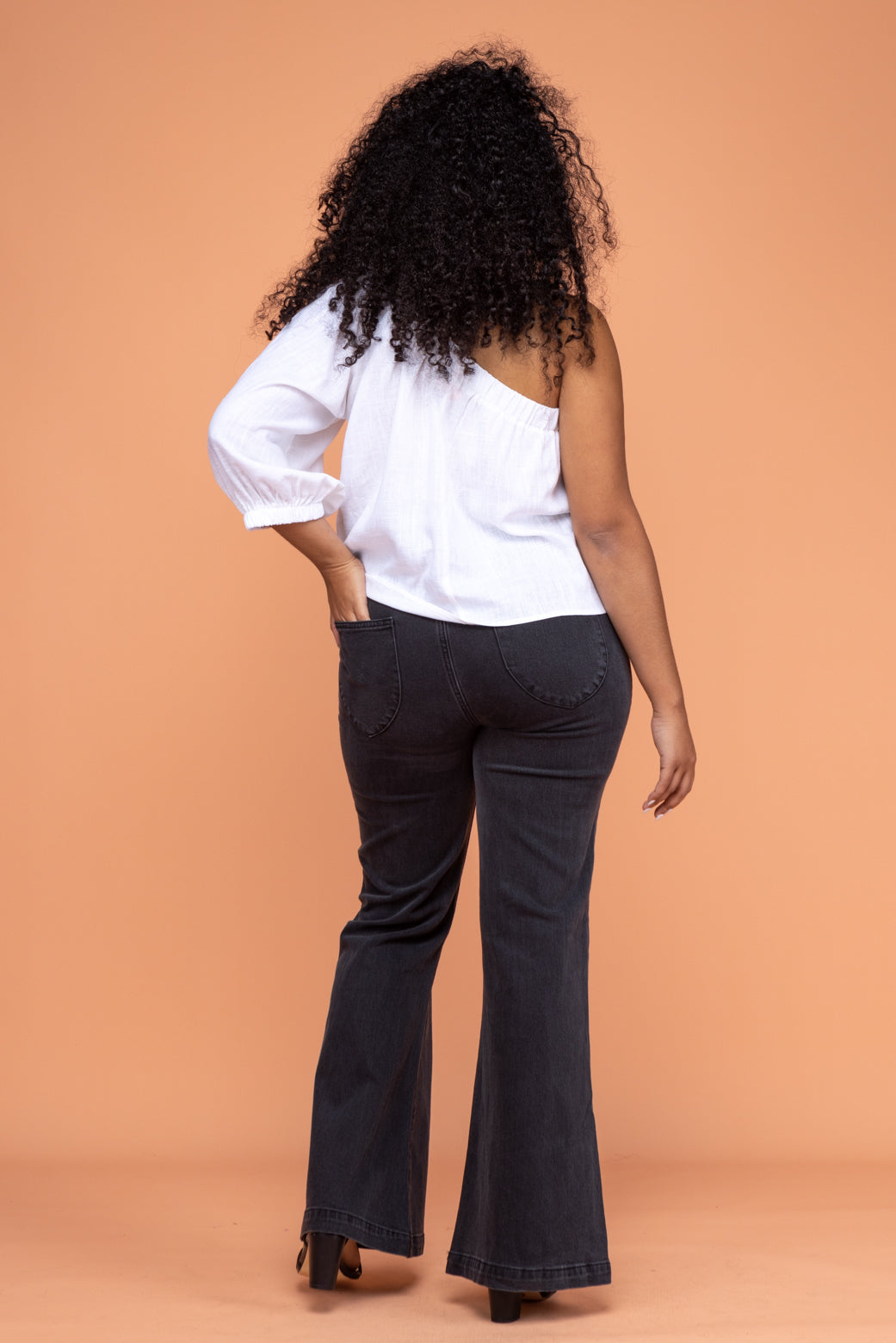 Katie Flare Jeans Washed Black  Orange Sherbet – Orange Sherbet Boutique