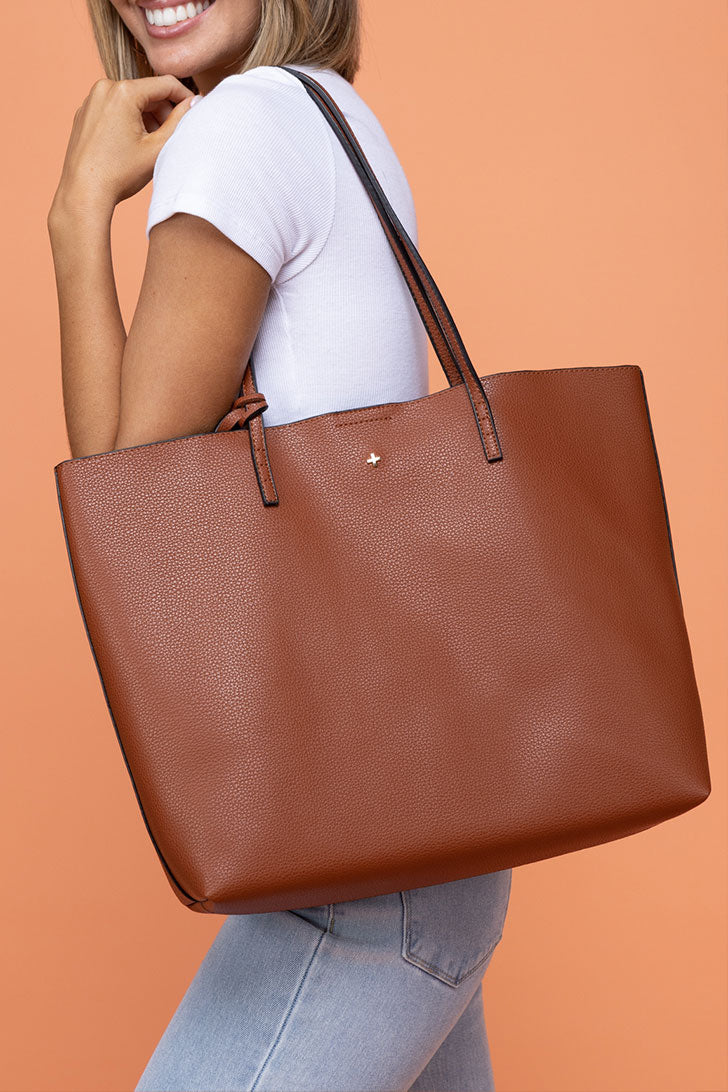 Peta Jain Saint Tote Tan Orange Sherbet Boutique