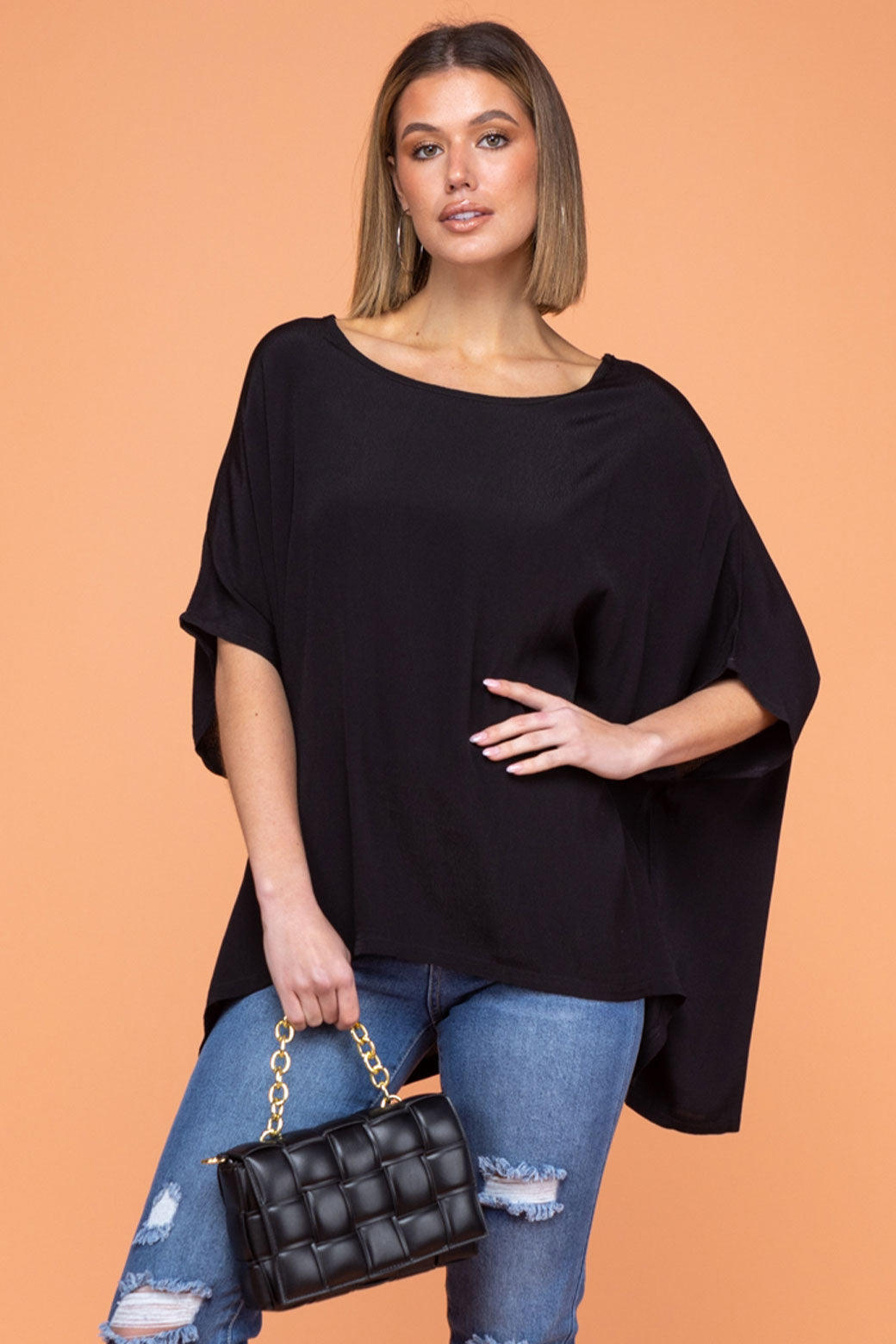 Brodie Drape Top Black